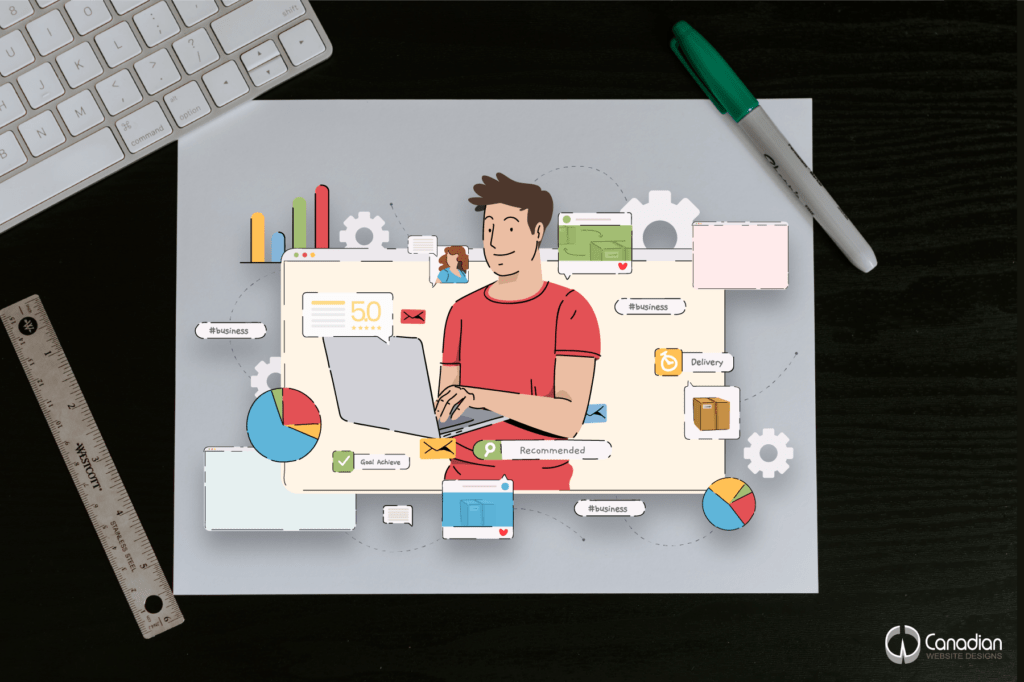 man typing on his computer