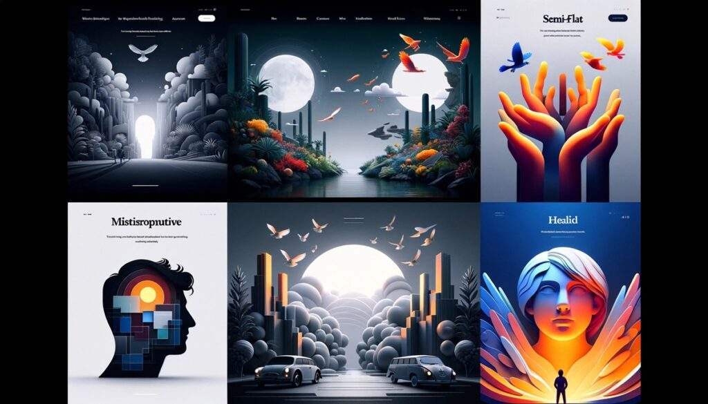 Flat website designs