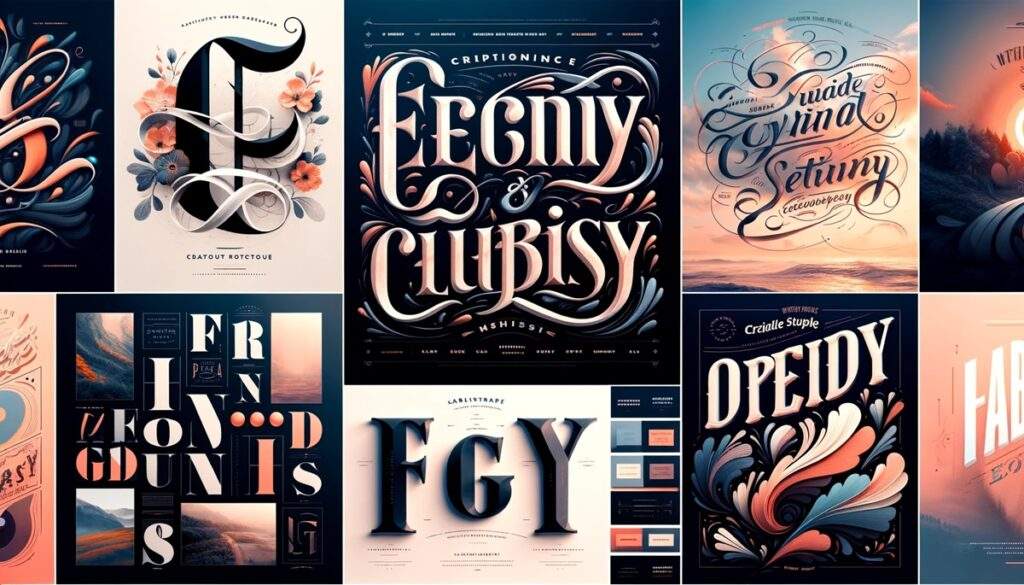 Typographical website designs