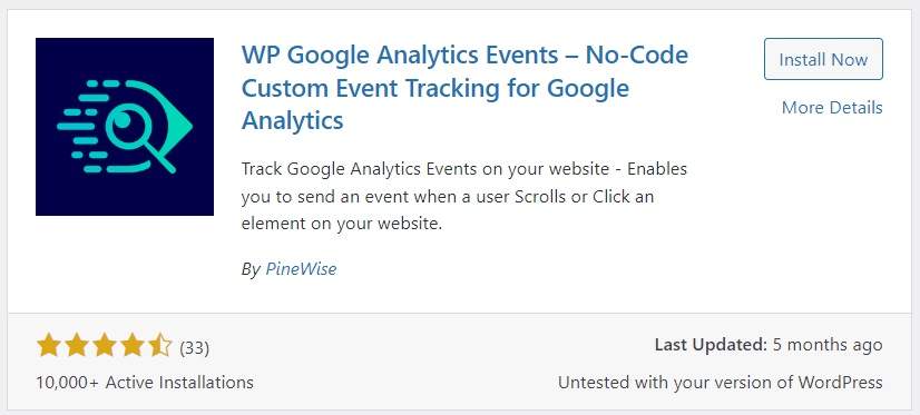WP Google Analytics Events